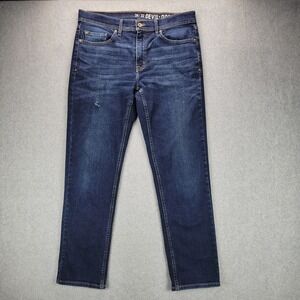 Devil Dog Dungarees Jeans Mens 34x32‎ (36x31) Blue Slim Straight Sanforized